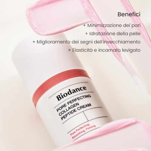 Detalle de BIODANCE Crema Viso ai Peptidi di Collagene – Idratante e Perfezionatrice Porí, 50ml