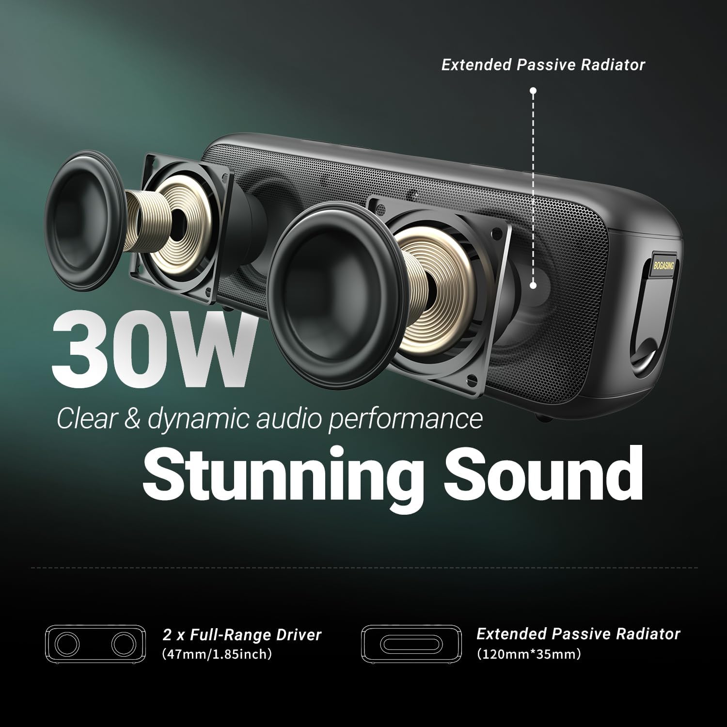 Detalle 2 de BOGASING G6 30W Bluetooth Lautsprecher 📢