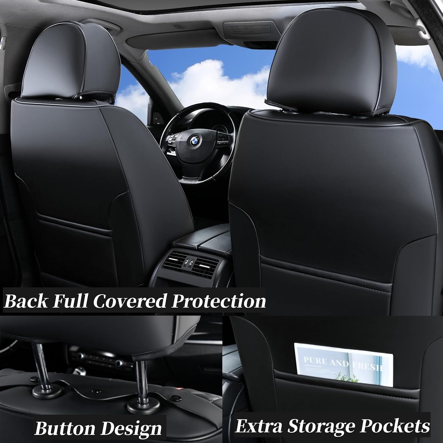 Thumbnail 1 de Coverado Car Seat Covers Faux Leather