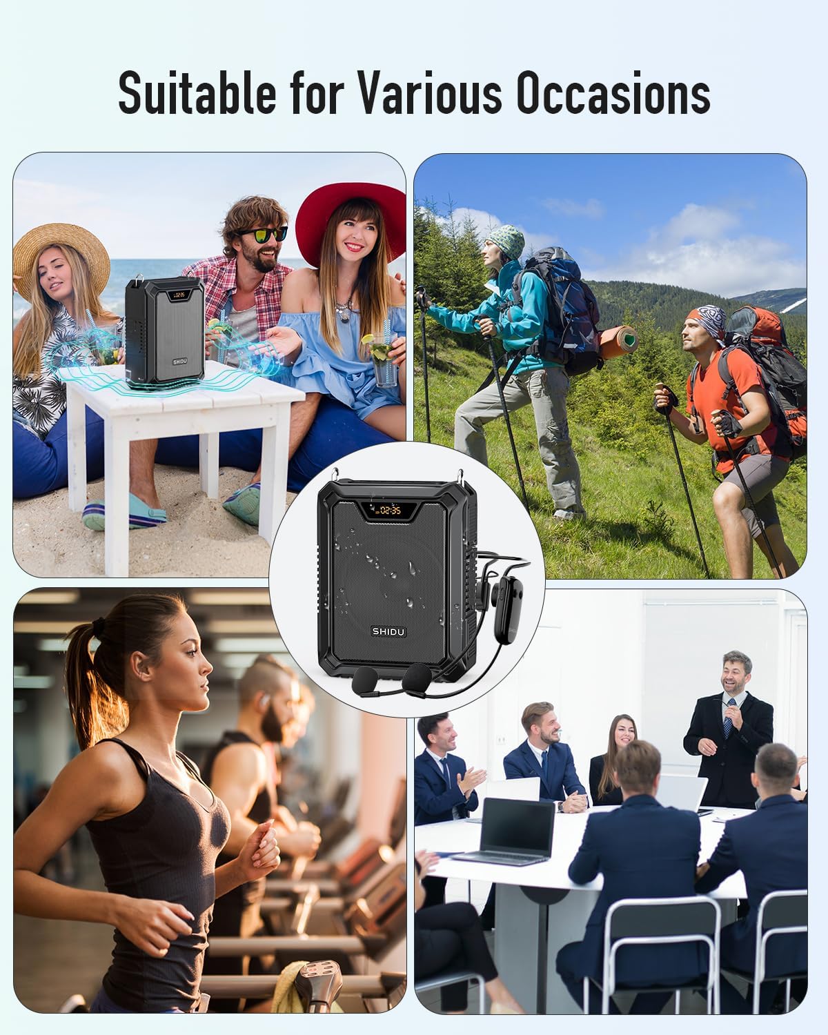 Thumbnail 6 de SHIDU M1000 30W Voice Amplifier with Bluetooth and IPX6 Protection