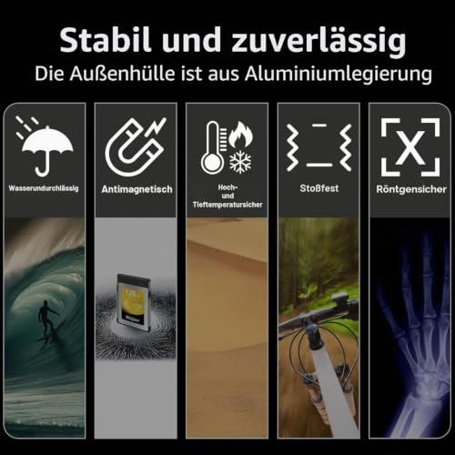 Thumbnail 6 de Bitsjour 128 GB CFexpress Typ B Speicherkarte – 8K-Video und RAW-Fotografie für Profis