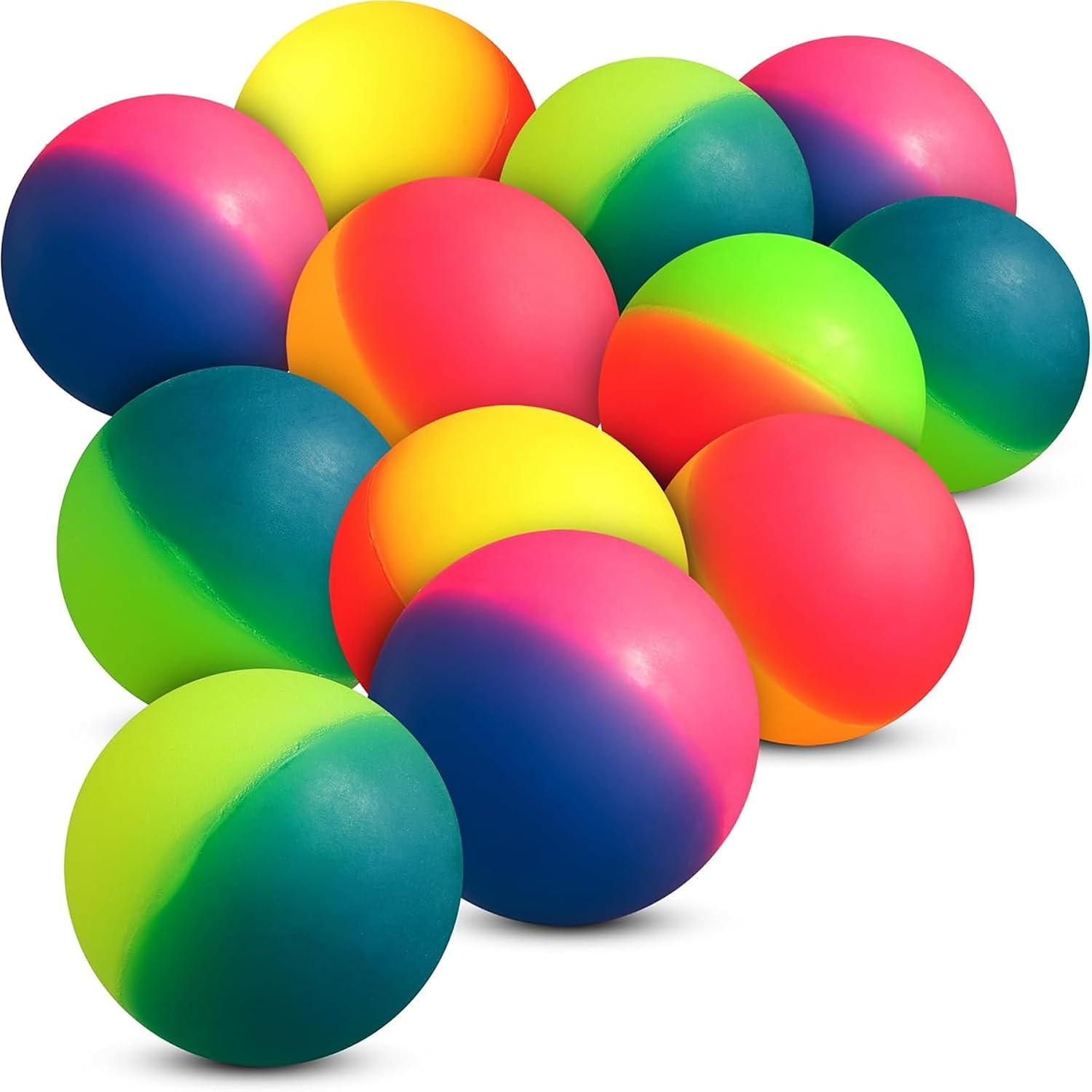 Thumbnail 6 de Bedwina Jumbo Super Bouncy Balls da 60 mm — confezione da 12 palline neon per feste e premi all'ingrosso
