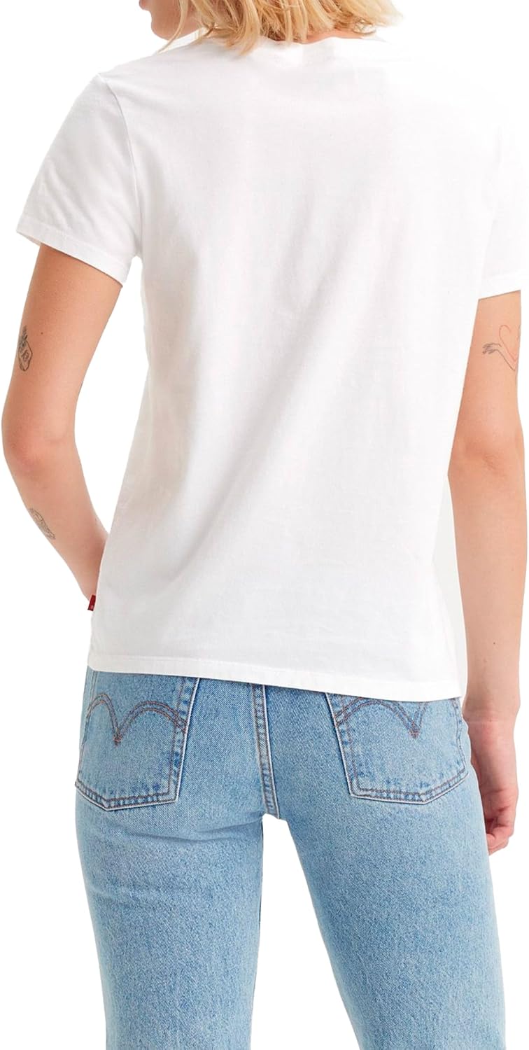 Detalle de Levi's The Perfect Tee Donna White M - T-shirt sporty dal taglio regolare