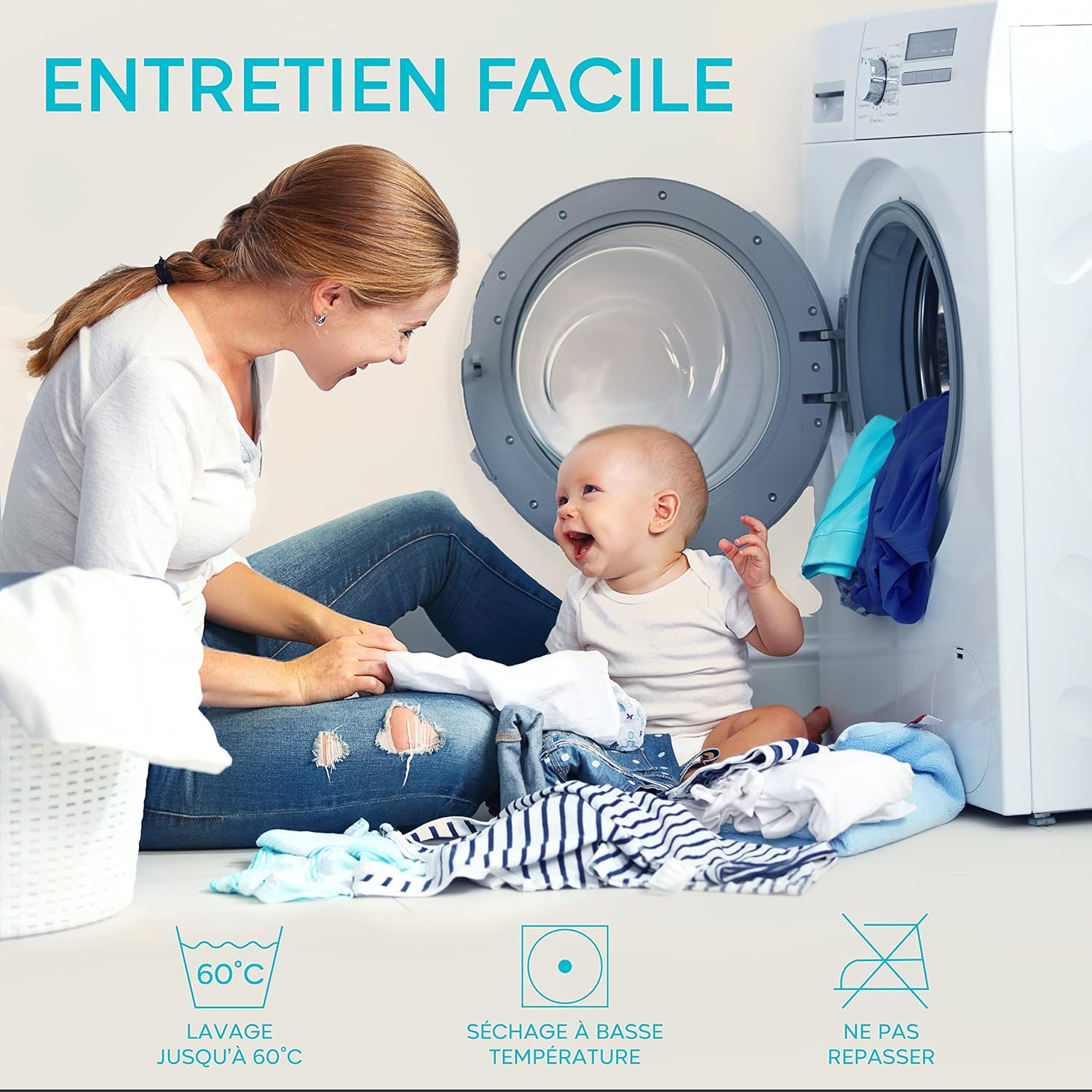 Thumbnail 4 de Twinzen Protege Matelas 140x190 Imperméable 4 Coins Elastiques