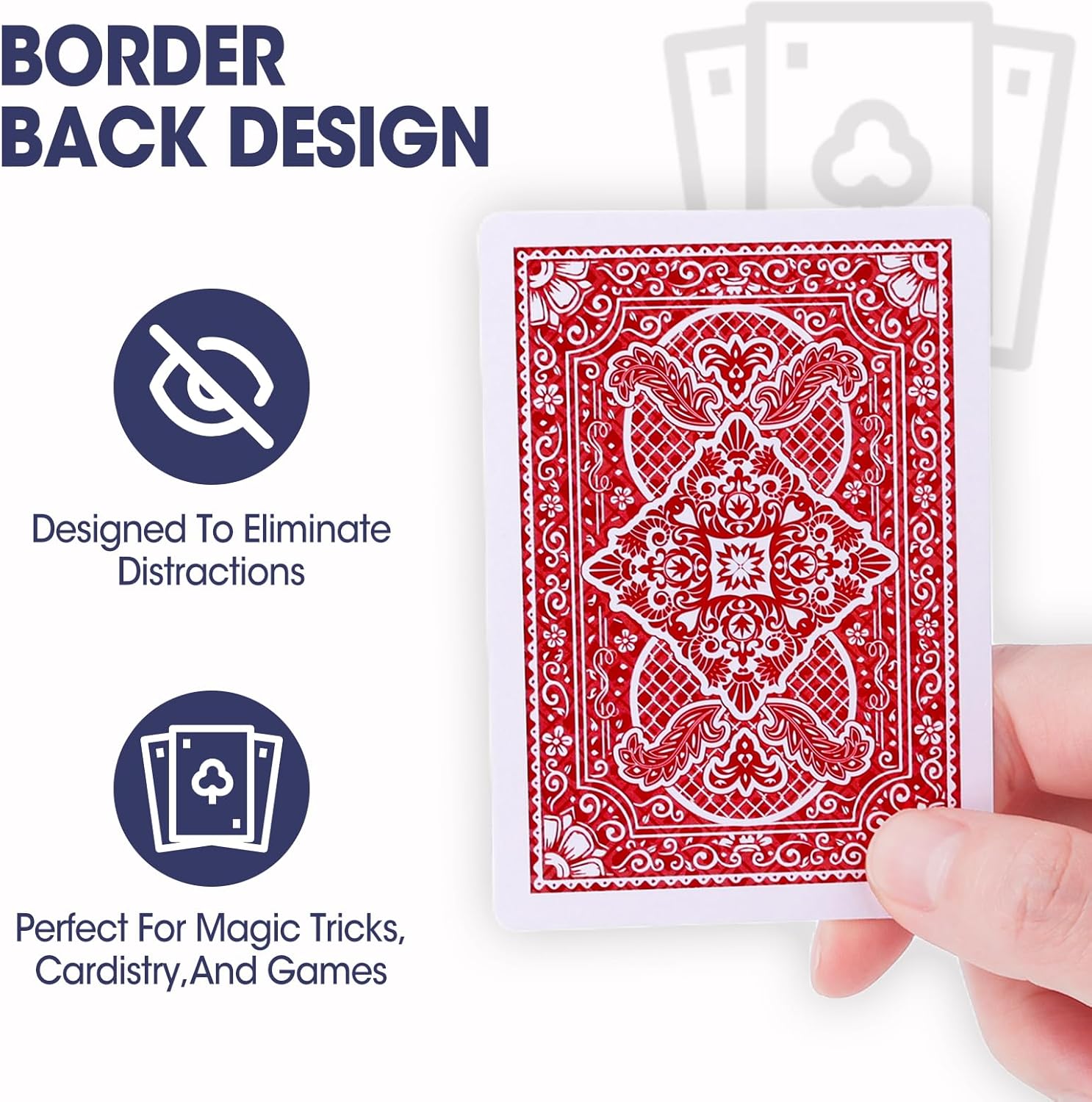 Detalle de BGUP Playing Cards: 50 Deck Bulk Standard Size Poker Cards in Red & Blue