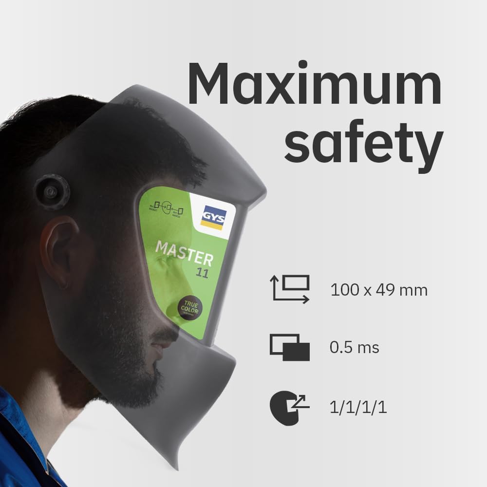 Thumbnail 2 de GYS LCD Master 11 Auto-Darkening Welding Helmet with Truecolour Lens