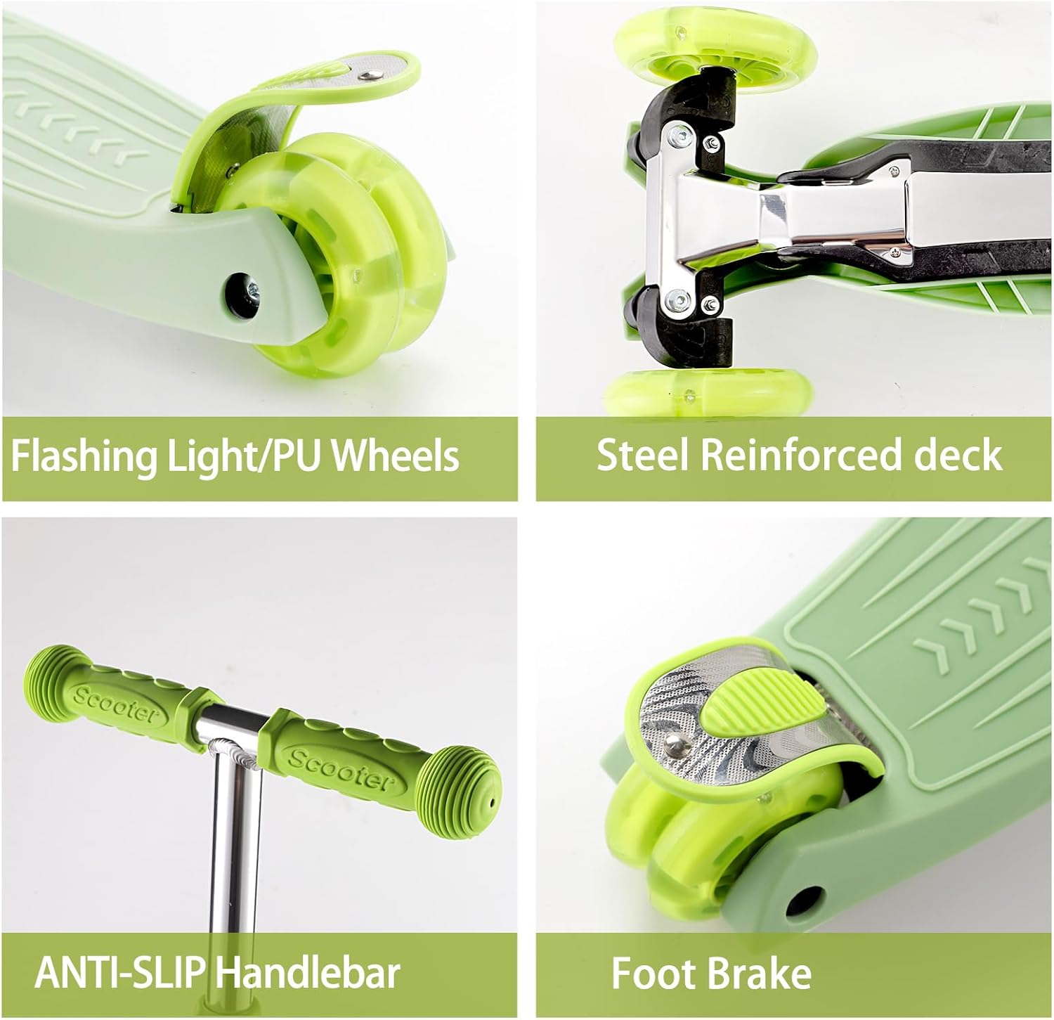 Thumbnail 5 de 3 Wheel Scooter for Kids Ages 6-12 154 lbs