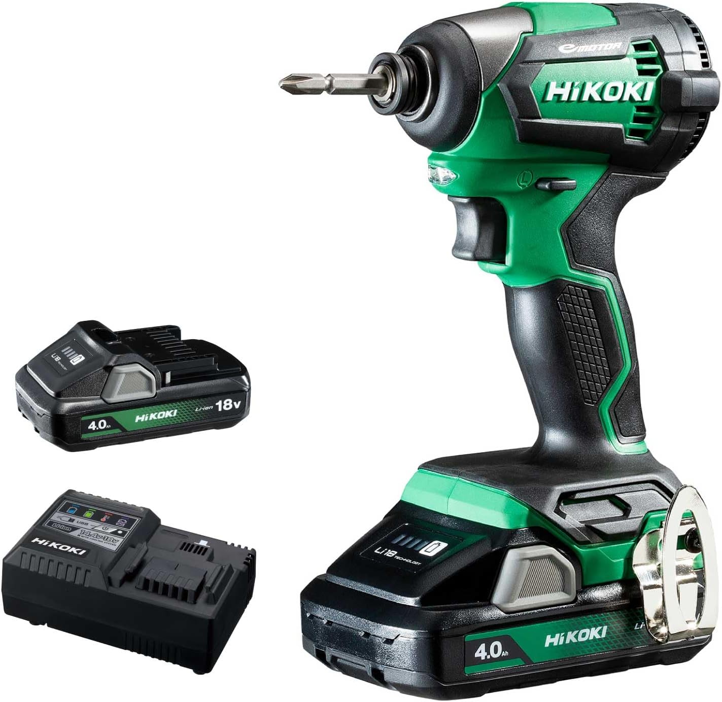 Detalle de HiKOKI WH18DE 18V充電式インパクトドライバー 175N・m・4.0Ah電池2個付