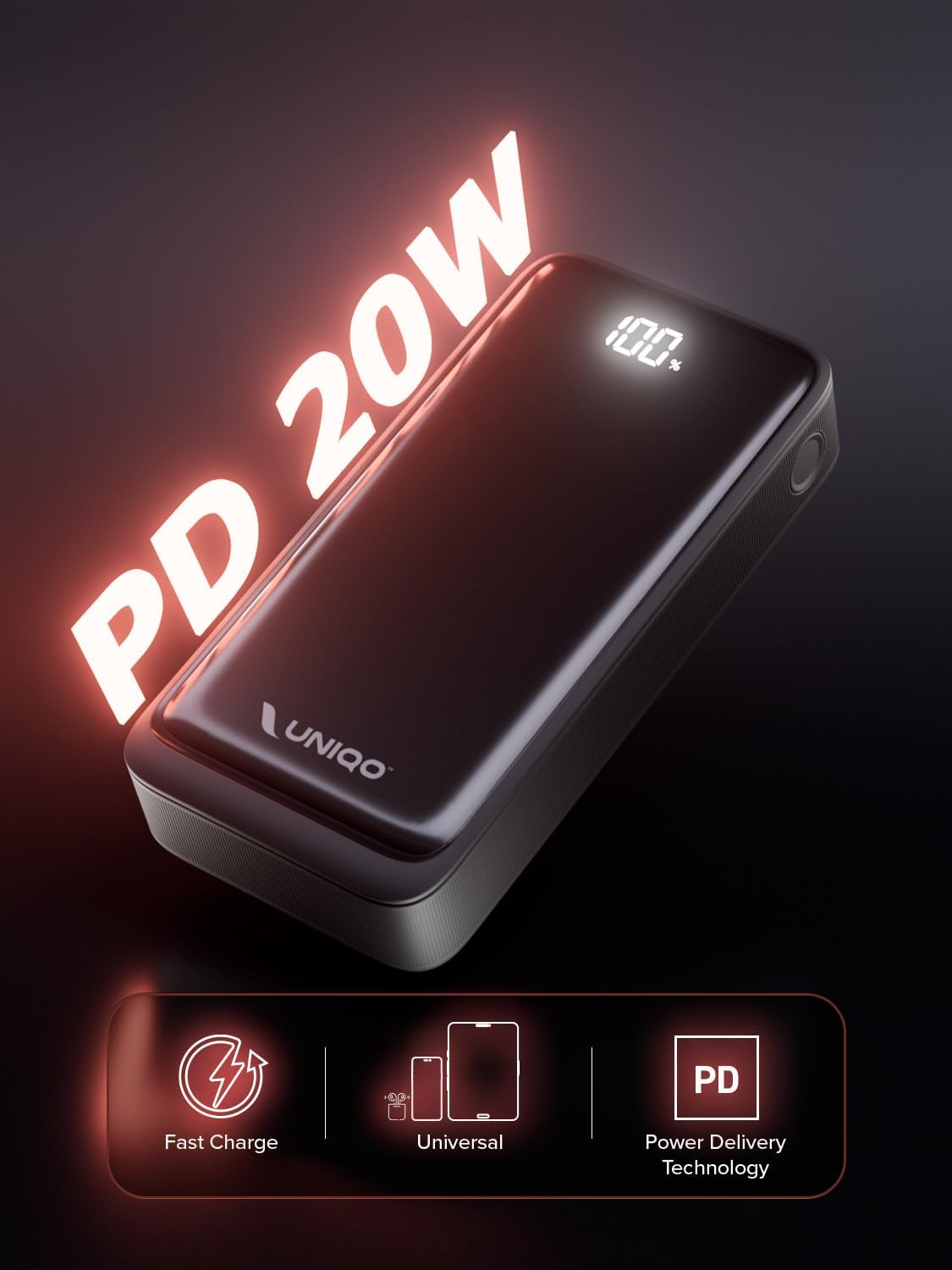 Detalle 2 de UNIQO Power LCD 20K Batterie externe 20000 mAh