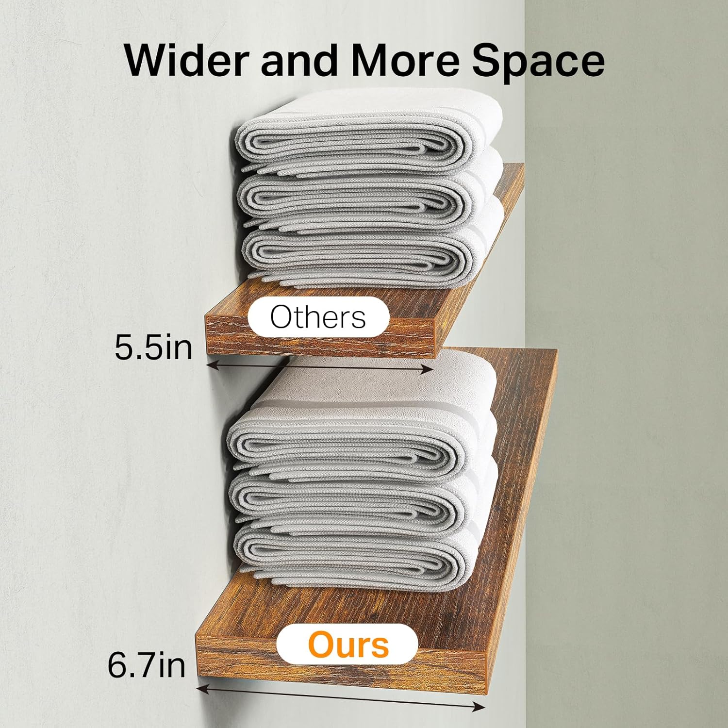 Thumbnail 5 de BAYKA Floating Shelves 15.7-Inch