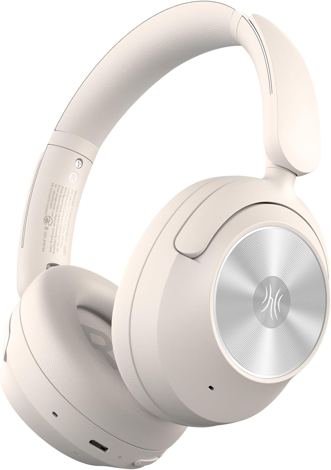 Detalle de OneOdio Focus A6 ワイヤレスノイズキャンセリングヘッドホン ホワイト、Bluetooth 6.0・LDAC対応