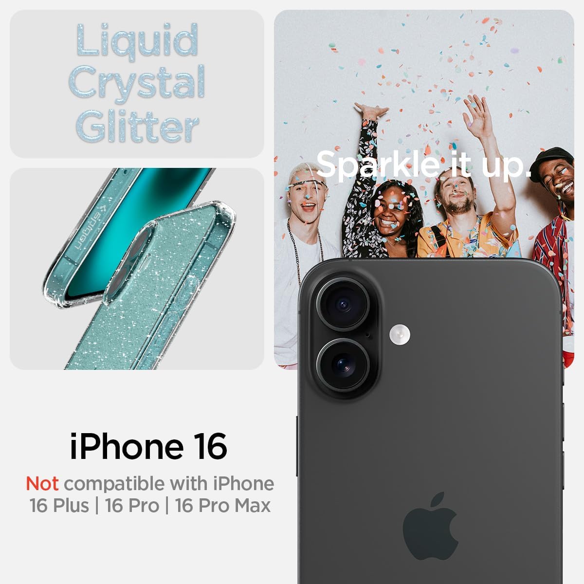 Thumbnail 1 de Spigen coque iPhone 16 cristal paillettes 6,1 pouces ⚙