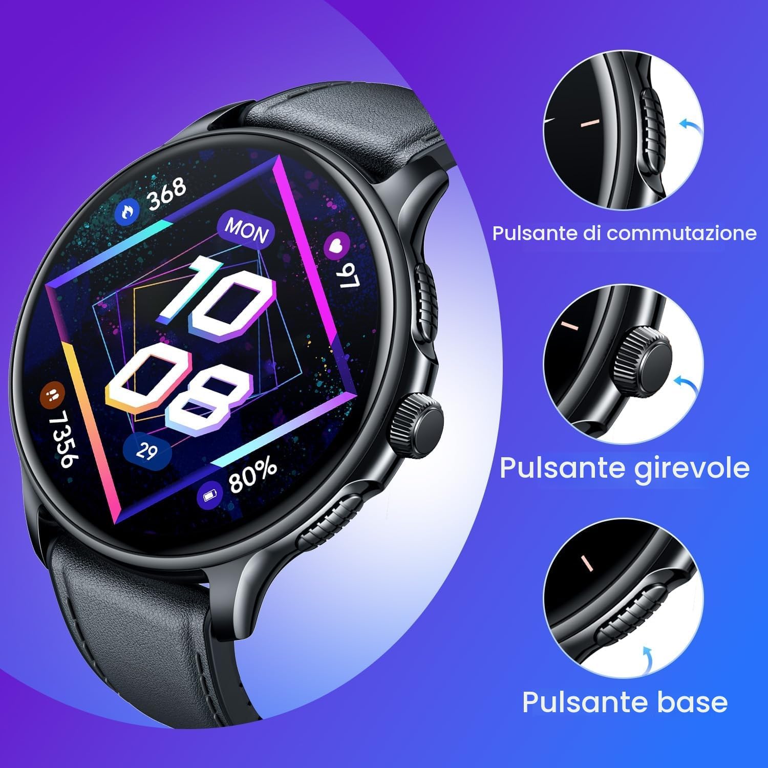 Thumbnail 6 de Smartwatch con chiamate Bluetooth 1,43”