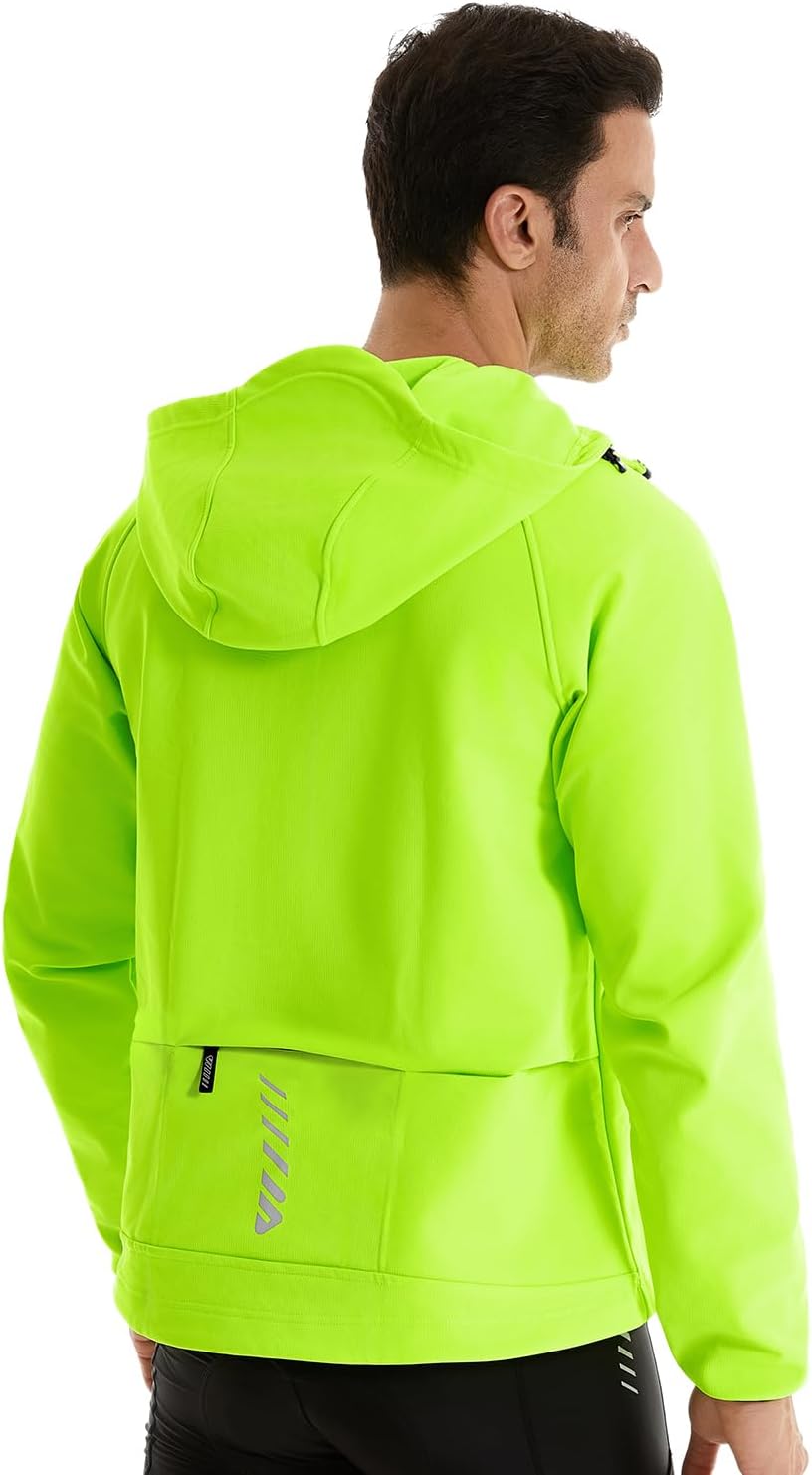 Detalle 2 de Wulibike Veste Vélo Homme – Veste imperméable légère, coupe-vent et réfléchissante