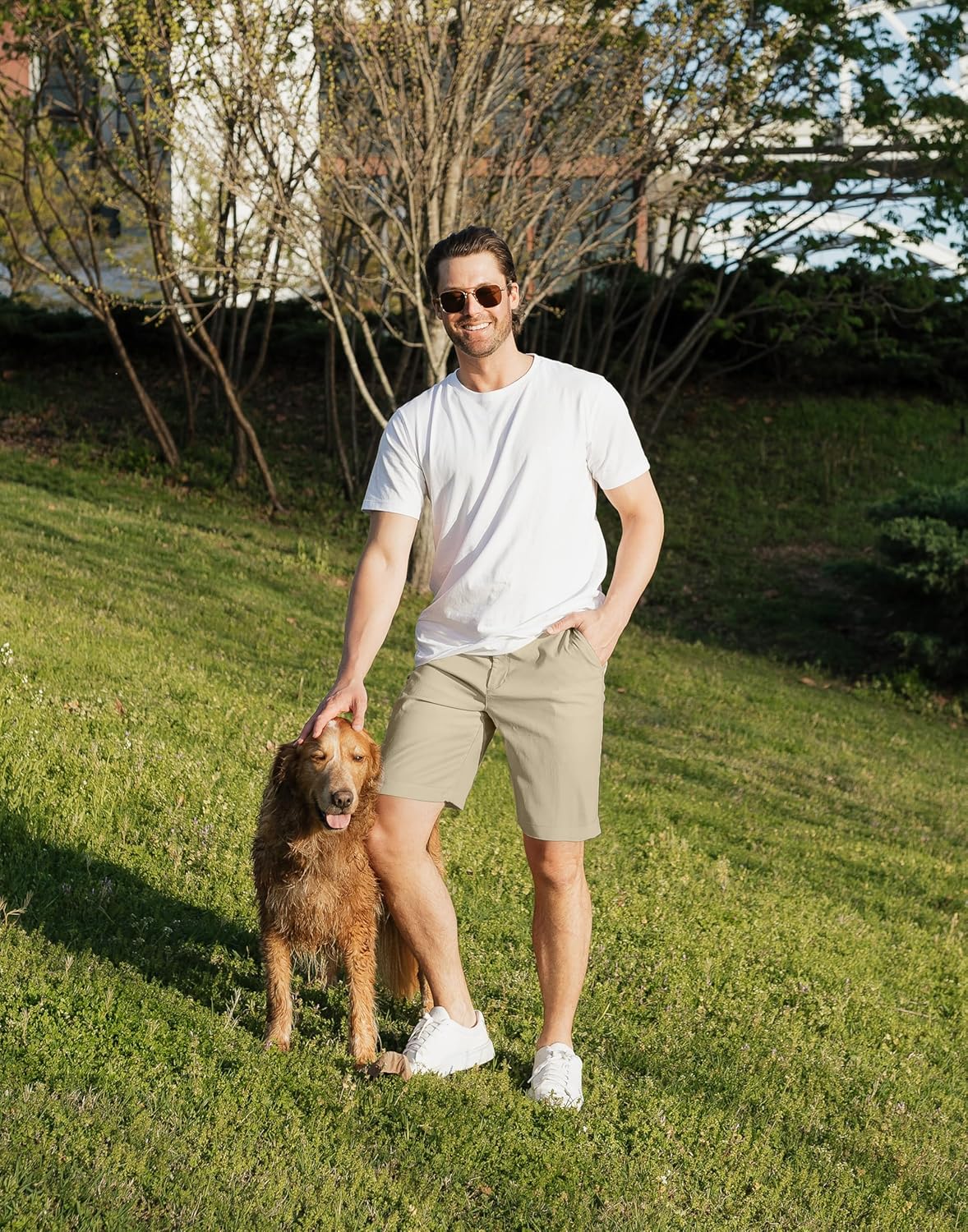 Thumbnail 2 de Pudolla Men’s Casual Shorts (7–9 Inch) Golf/Work Shorts with 4 Pockets & Stretch