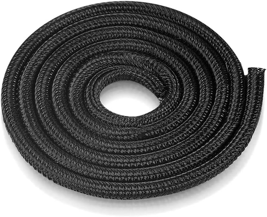 AGPTEK 6 m Kabelschlauch (5–10 mm) mit selbstschließendem Kabelschutz und 6 Schrumpfschläuchen für Ladekabel