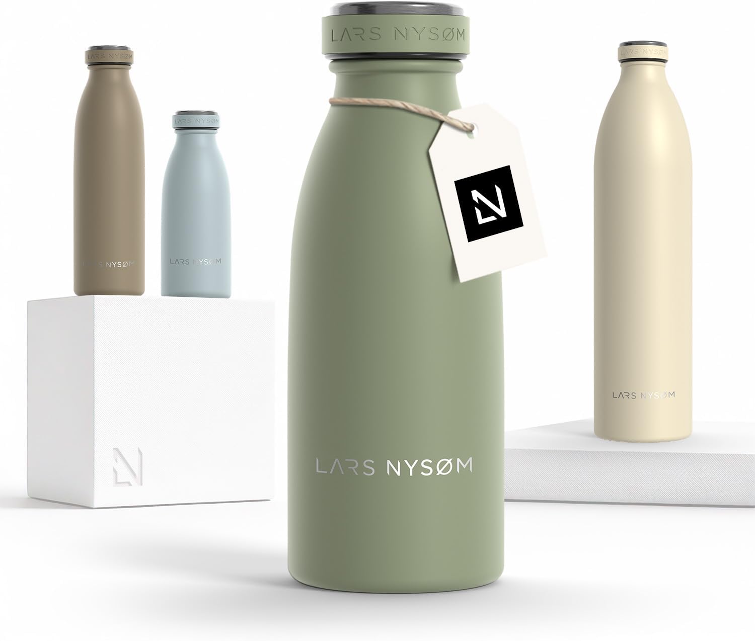 Detalle de LARS NYSØM Ren Edelstahl Trinkflasche 350 ml