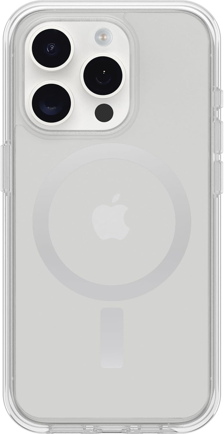 Detalle de OtterBox Symmetry Clear MagSafe pour iPhone 15 Pro — Transparent, ultra-fin et antichoc