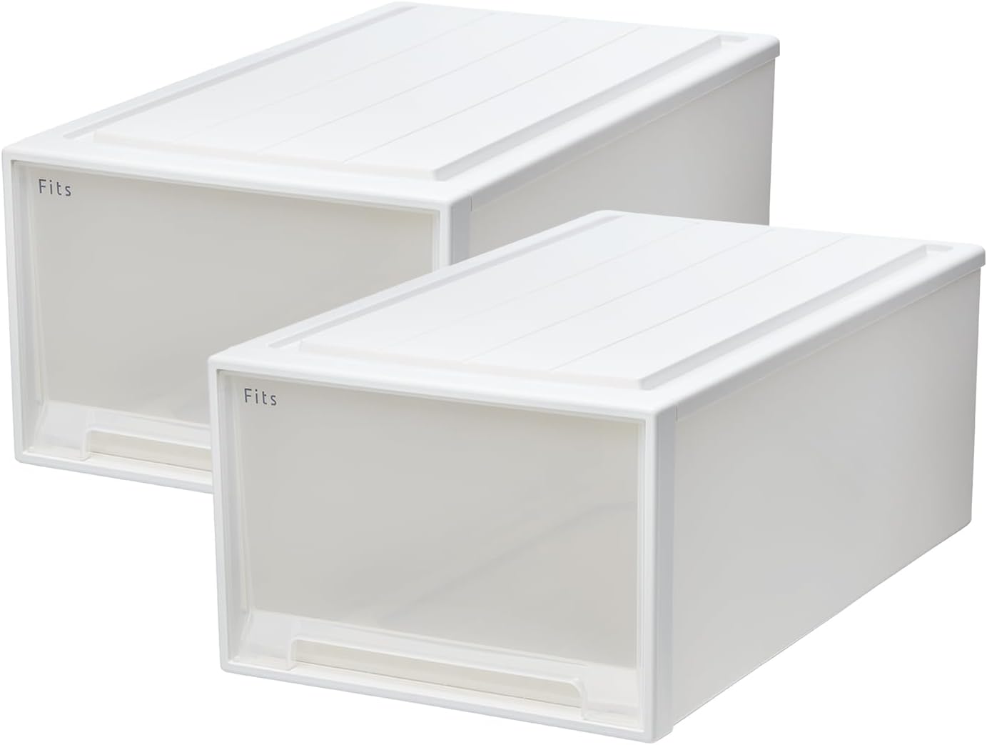 Detalle de 天馬 フィッツケース 110015809 押入れ収納ケース 2個セット 幅44×奥行74×高さ30cm