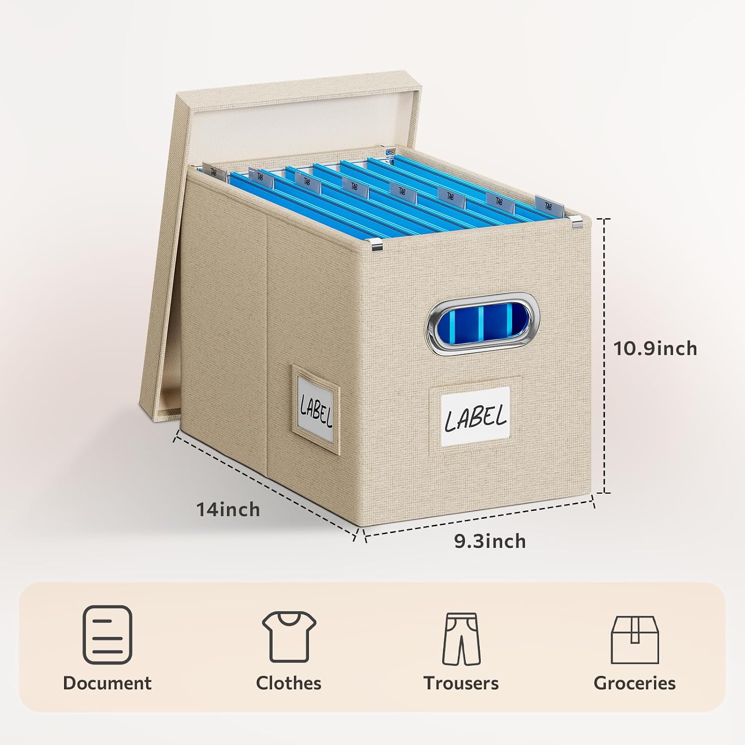 Detalle 2 de FHSQX File Box, 14 x 9.3 x 10.9 in