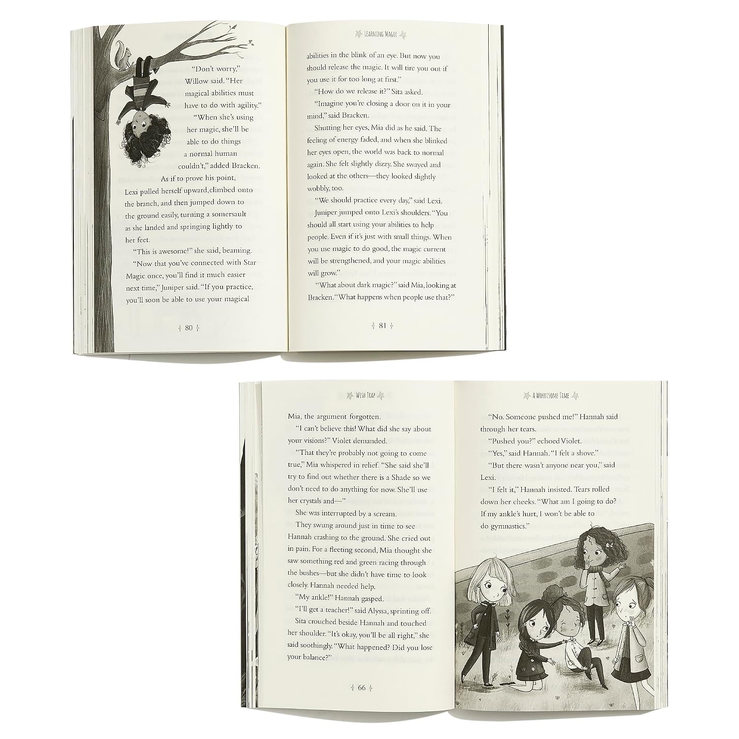 Detalle 2 de Star Friends Books 1–4 Boxed Set: Mirror Magic, Wish Trap, Secret Spell, Dark Tricks