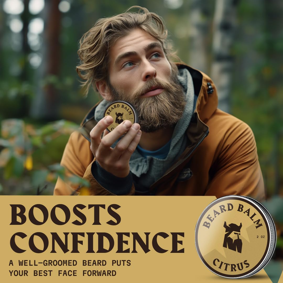 Thumbnail 4 de Striking Viking Beard Balm for Men – Citrus, 2 Fl Oz (Travel Beard Softener)