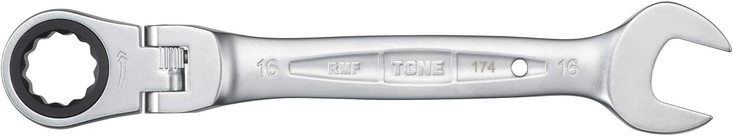 Thumbnail 2 de トネ(TONE) HPRMF-16 首振ラチェットめがねレンチ 16mm・72枚ギア・送り角度5度