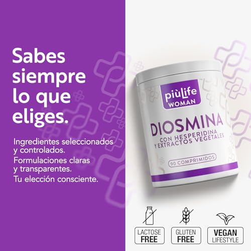 Detalle 2 de Diosmina Hesperidina PiùLife 1000 mg – 90 comprimidos