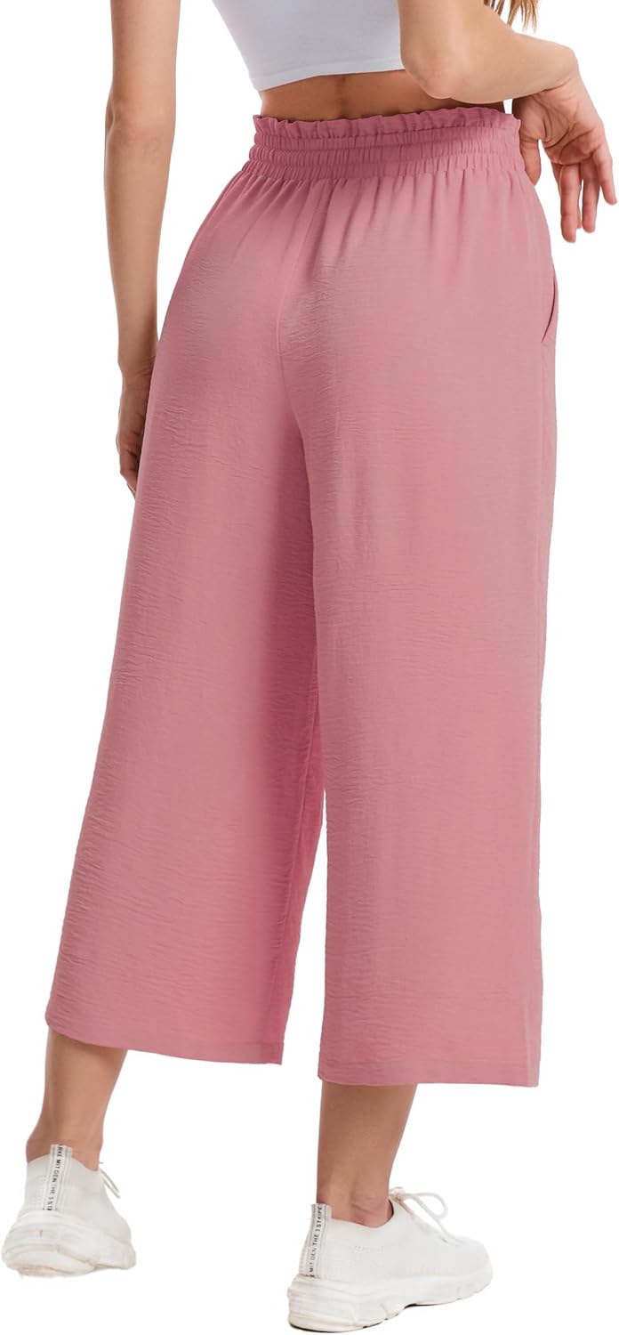 Thumbnail 2 de WUWUSKY Damen 3/4 Culotte Hose – leichte Caprihose mit Taschen, atmungsaktiv & elastisch