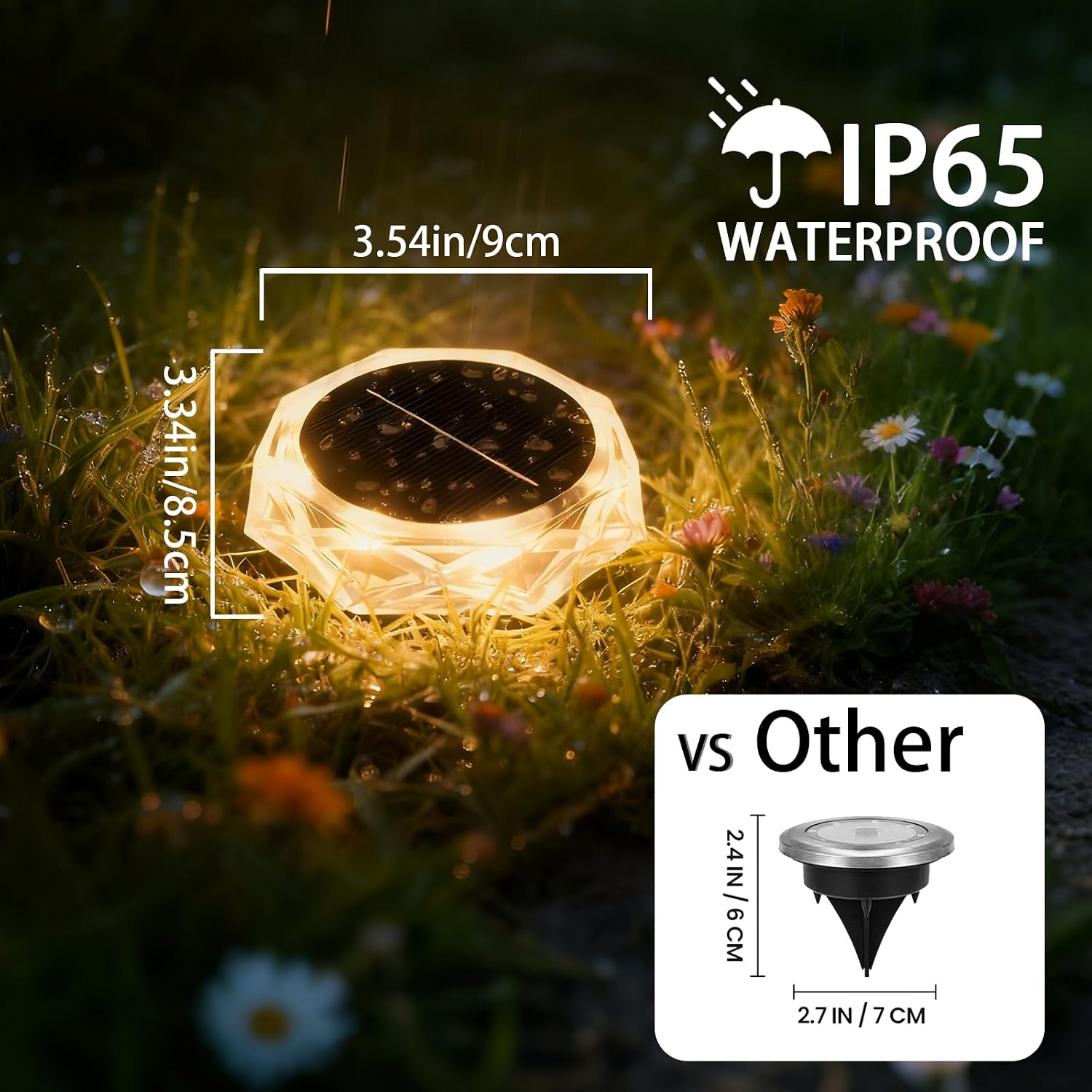 Thumbnail 1 de Hqynss Solar Ground Lights 6 pack