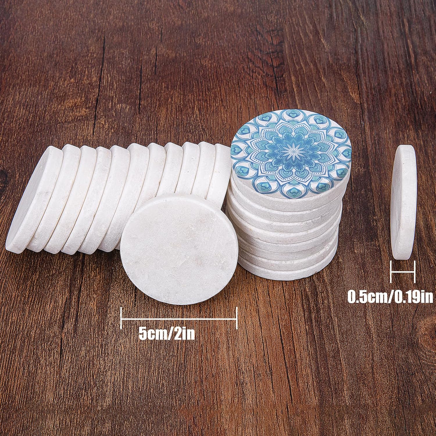 Thumbnail 2 de Hisredsun 60 Flache Steine 5 cm 🎨