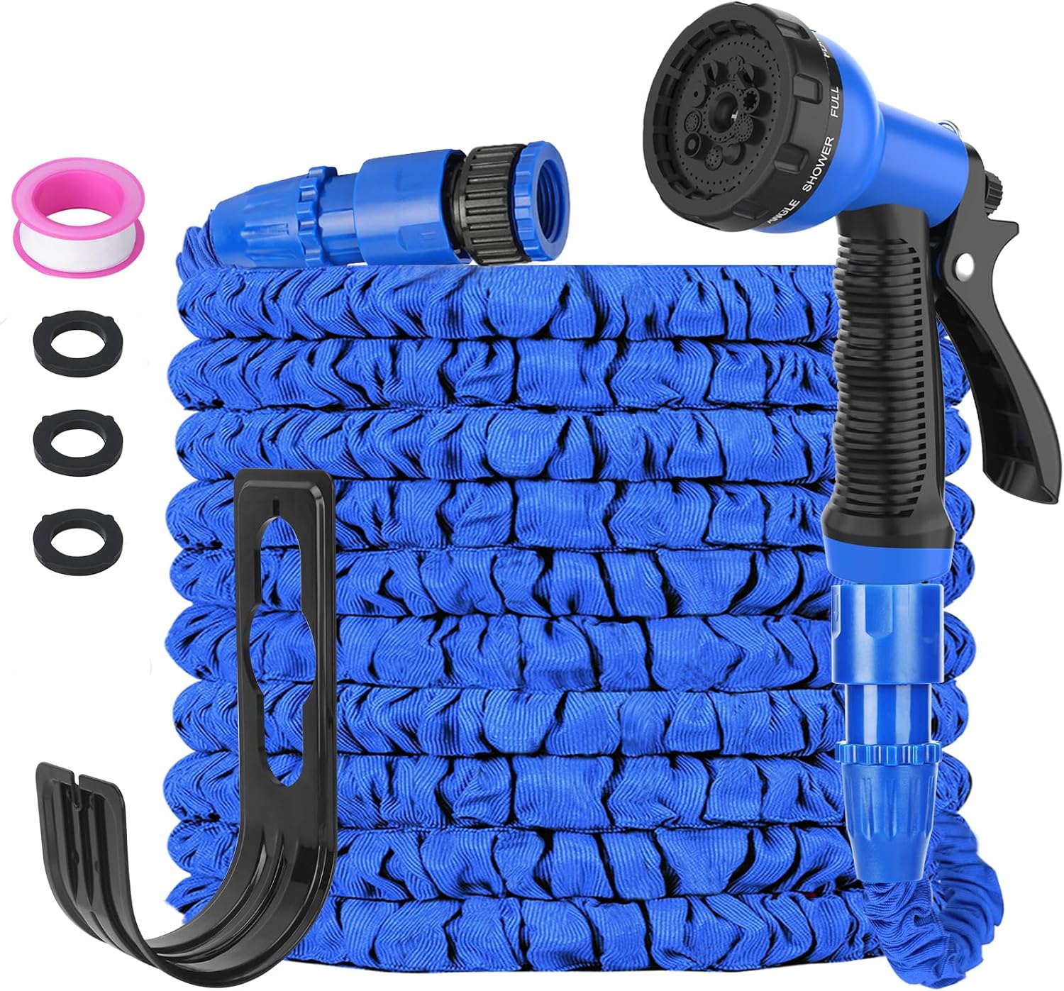 Detalle de 100FT Expandable Garden Hose with 8-Function Spray Gun