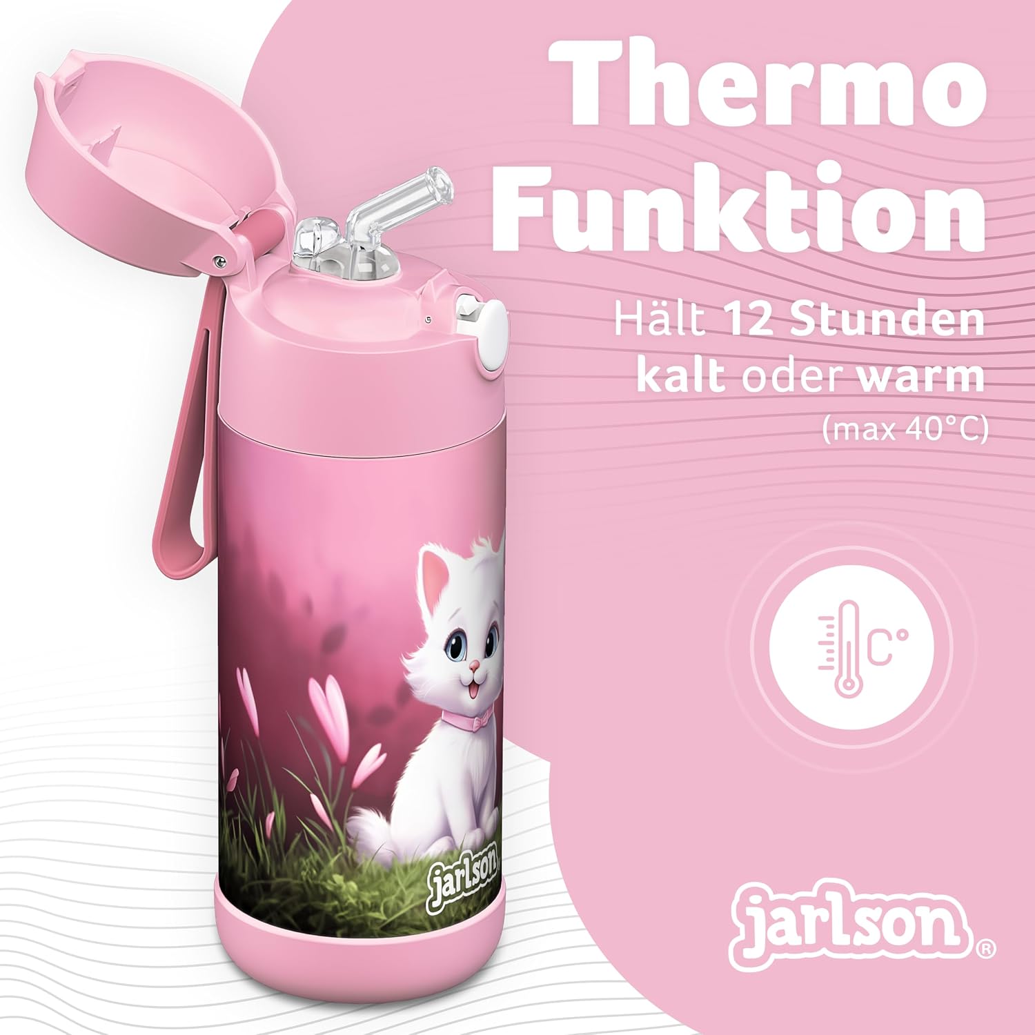 Thumbnail 1 de Jarlson Trinkflasche Kinder Charli Edelstahl 350 ml