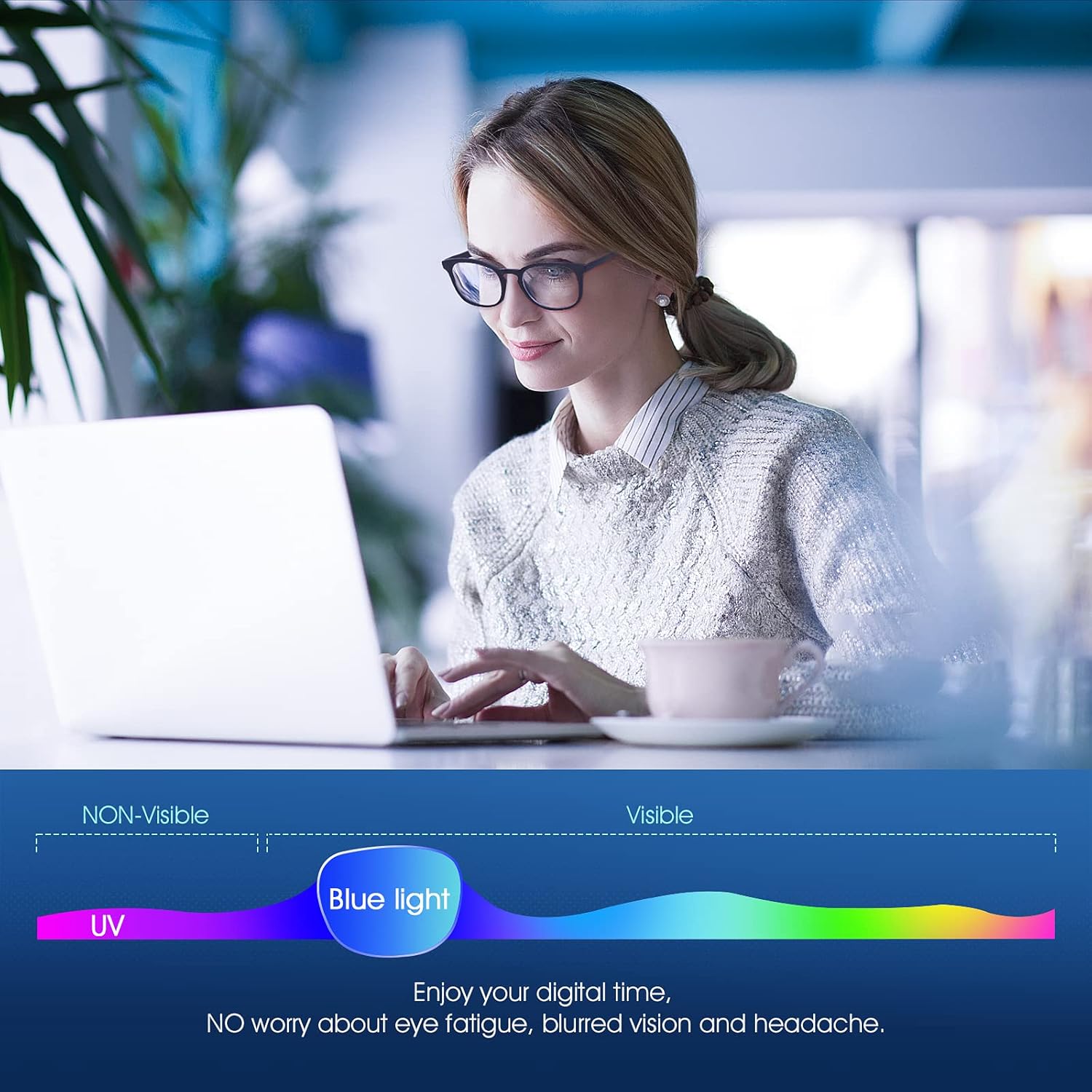Thumbnail 4 de Ymmott Blue Light Blocking Glasses – Anti Glare Computer Glasses for Eye Strain, Gaming & Screen Use