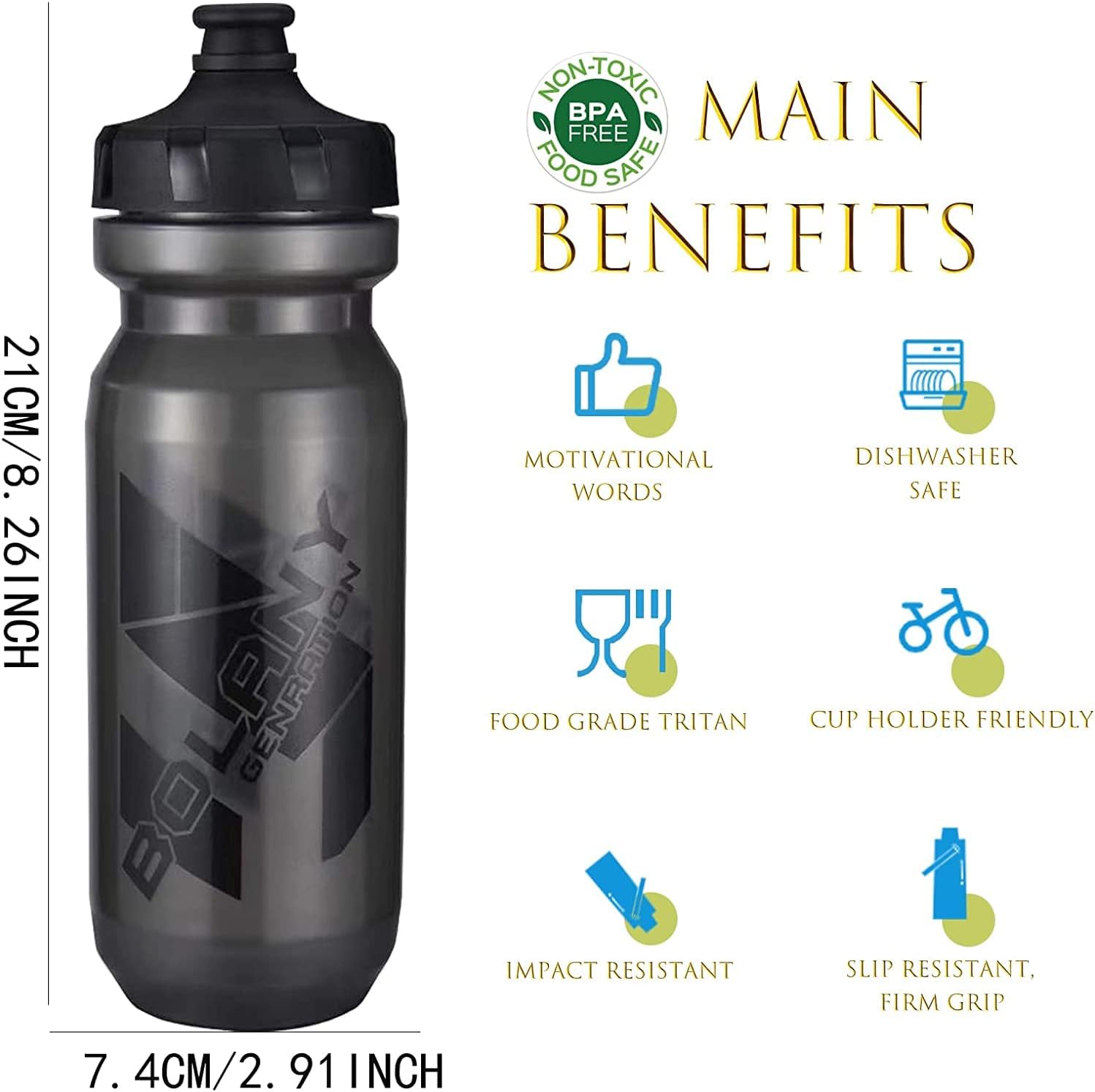 Thumbnail 3 de OSIGEI: Flaschenhalter mit 21 Oz Trinkflasche – leicht, robust und einfach zu installieren