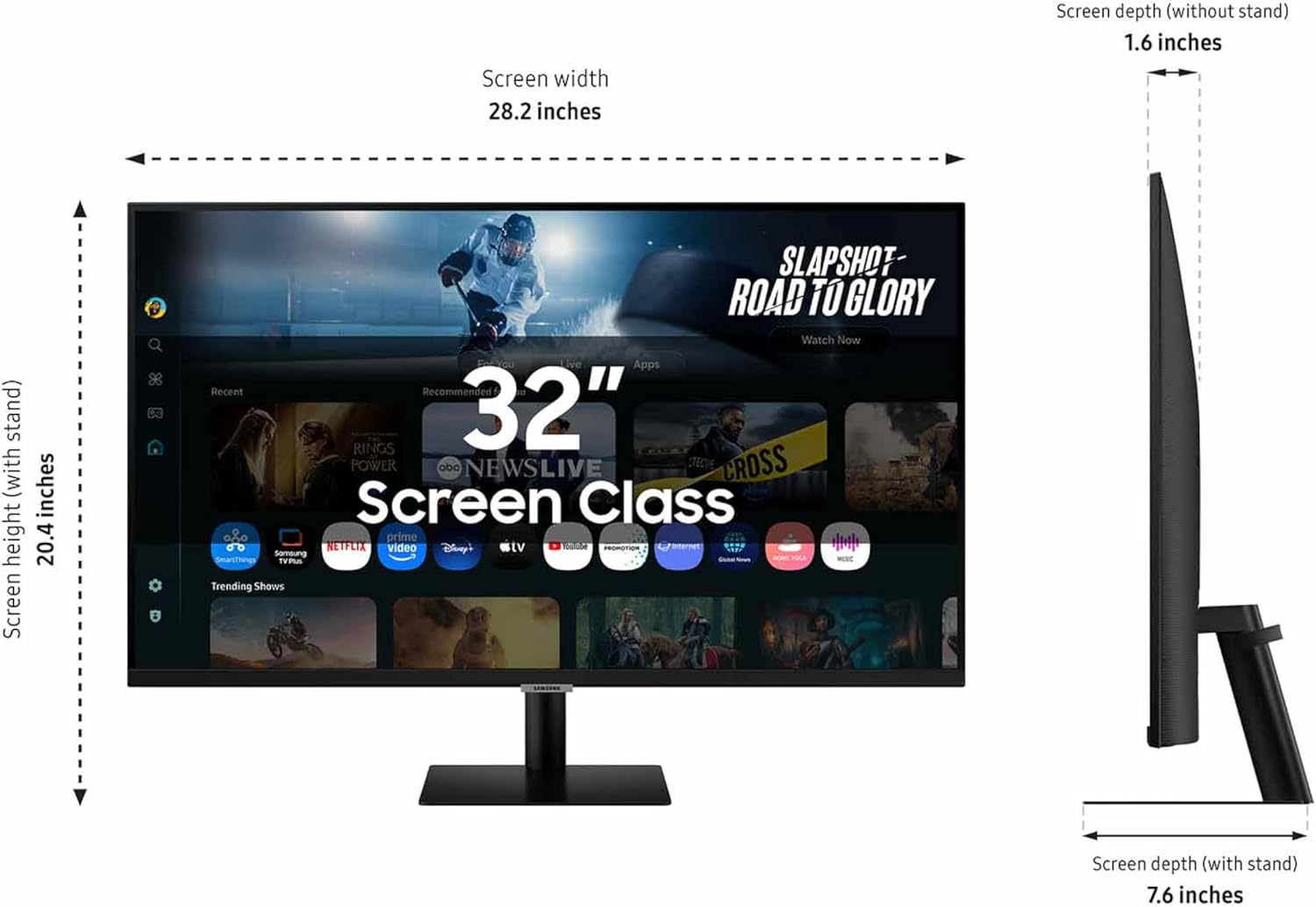 Thumbnail 3 de Samsung 32" Smart Monitor M7 (M70F) 4K UHD with Vision AI and Gaming Hub