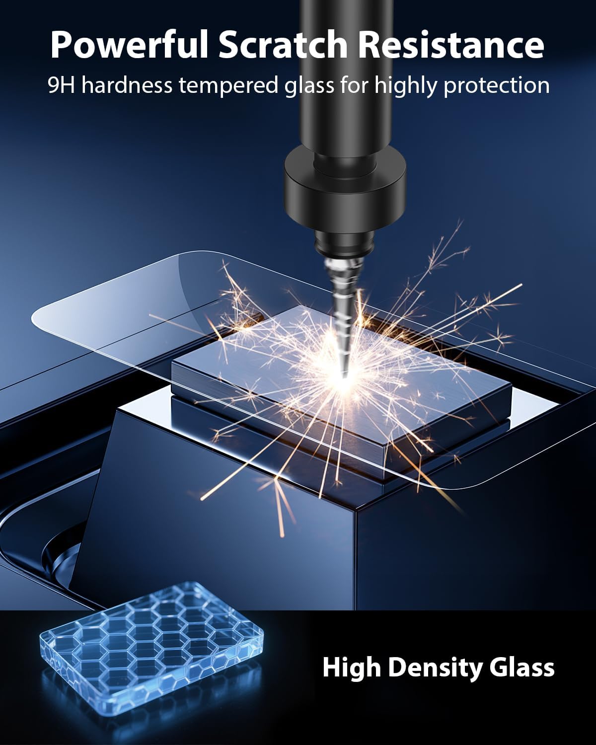 Detalle 2 de Mkeke Screen Protector for iPhone 16 Pro 6.3 inch