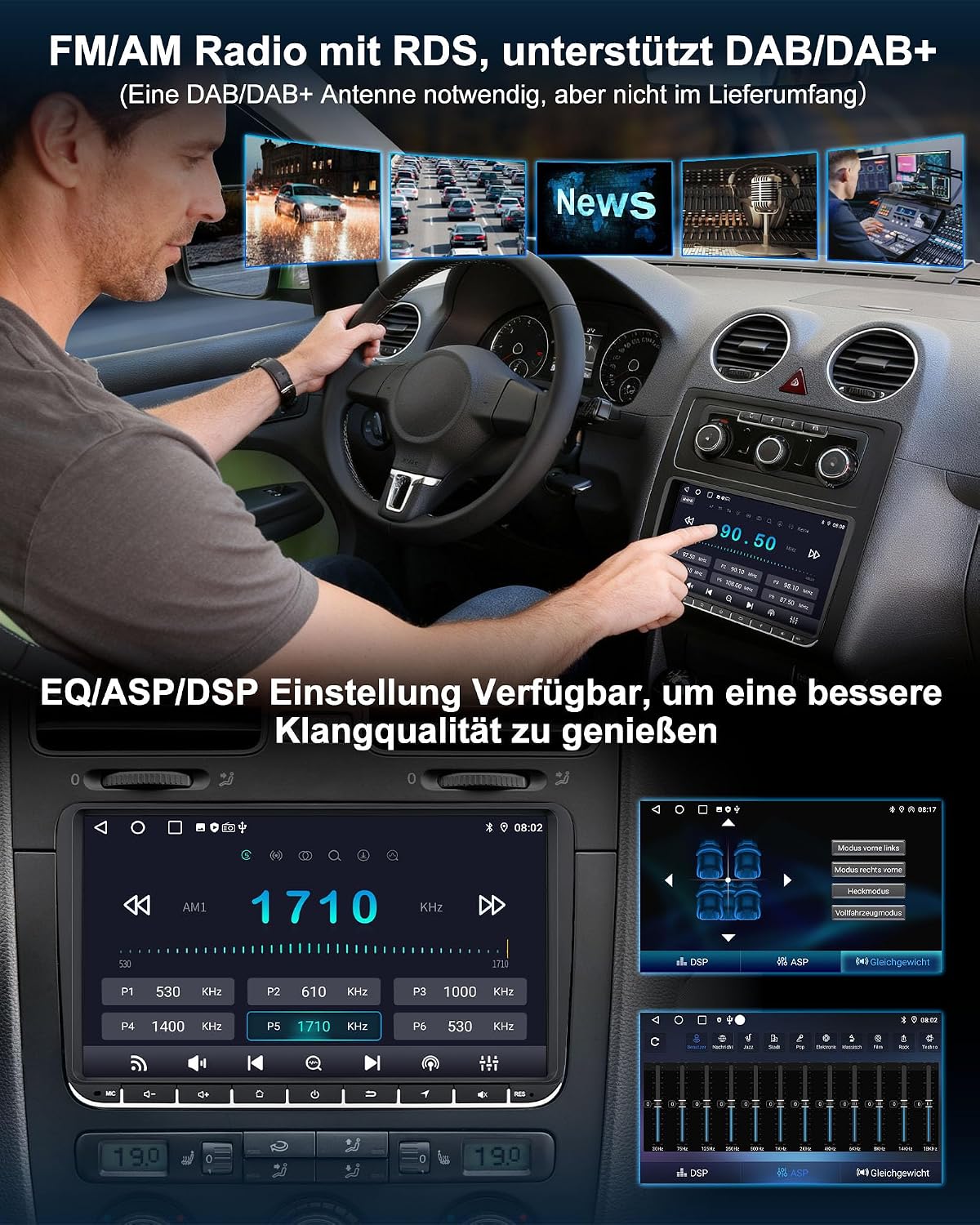 Thumbnail 4 de VW Autoradio 9 Zoll 2+64GB für Golf 5–6