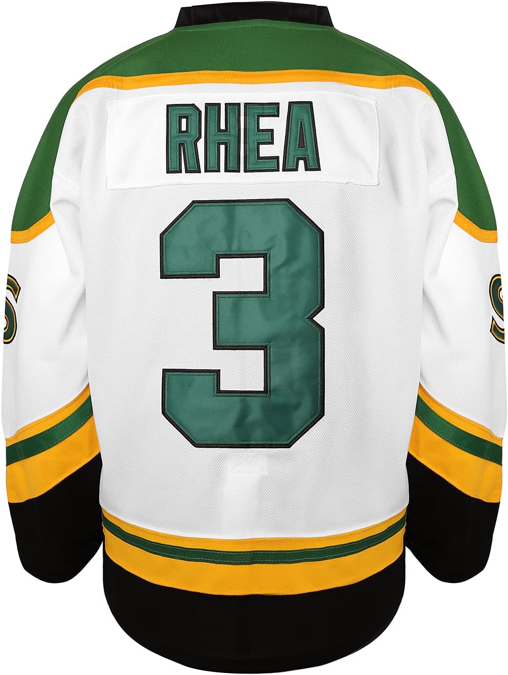 Detalle de 3 Ross The BOSS Rhea Men’s Hockey Jersey (St. John’s Shamrocks) in White/Green/Black