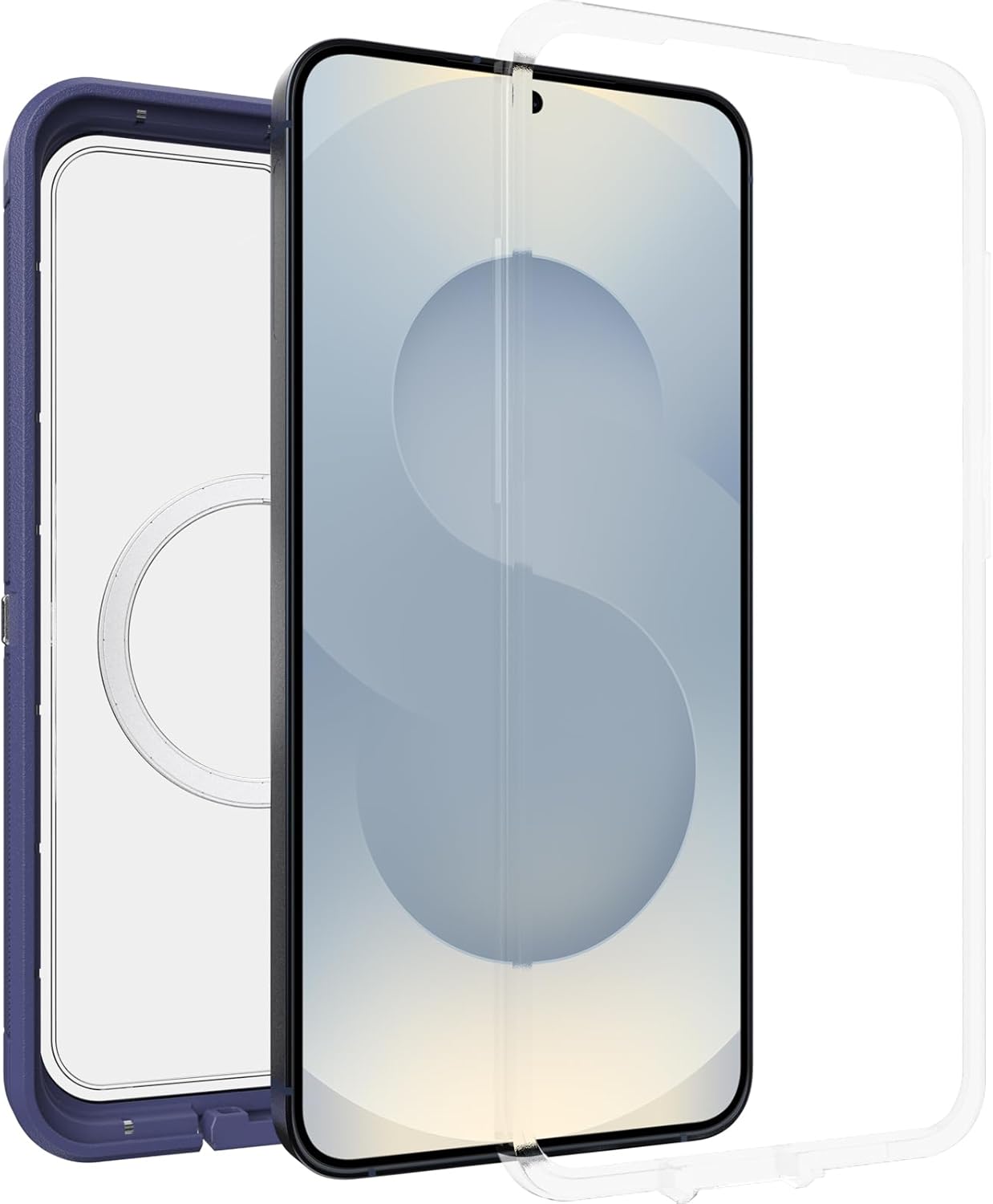 Detalle de OtterBox Defender Series XT Clear con Magneti per Samsung Galaxy S25 – 7x MIL-STD-810G, trasparente/viola