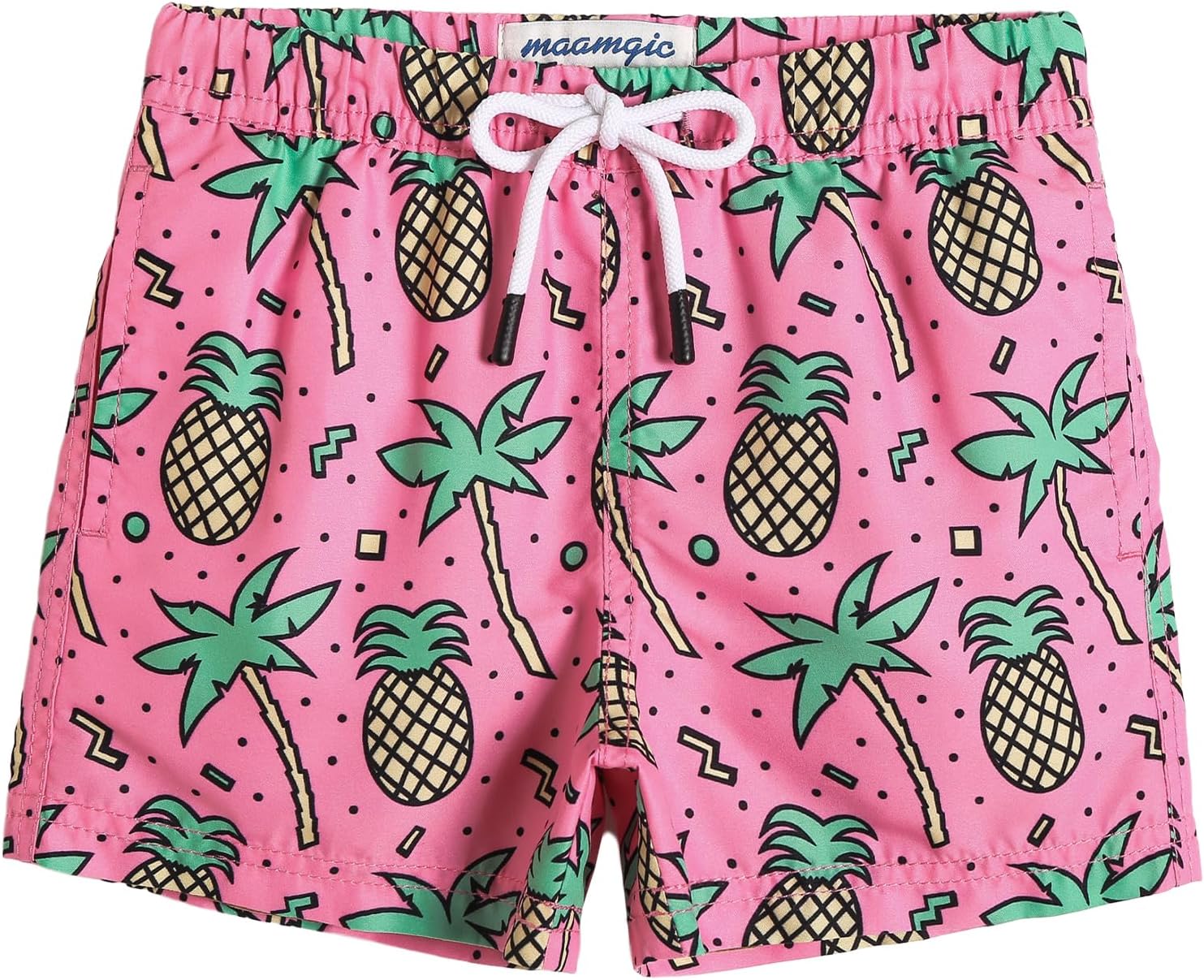 Detalle de MaaMgic pantaloncini da bagno per ragazzi e bambini, foderati in rete, asciugatura rapida