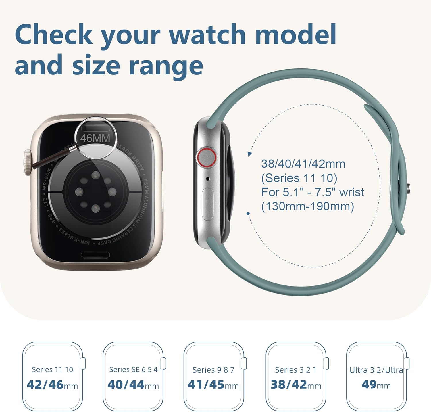 Thumbnail 6 de DaQin Soft Silicone Band for Apple Watch – Breathable Sport Strap (38/40/41/42mm) in Green
