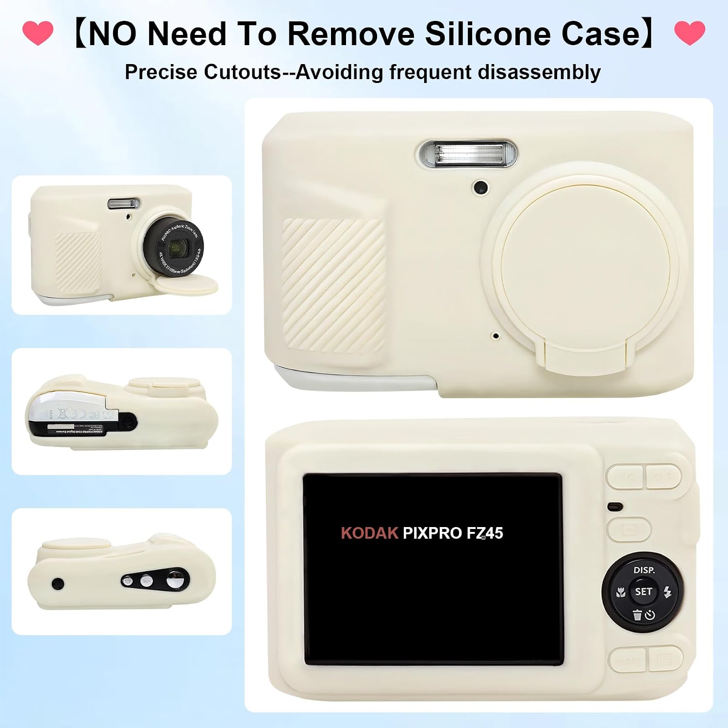 Thumbnail 3 de Elonbo Soft Silicone Case for Kodak PIXPRO FZ45 – White