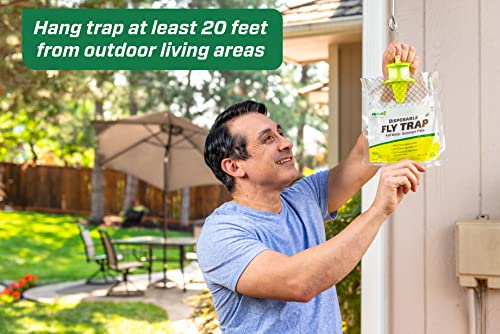 Thumbnail 4 de RESCUE! Outdoor Disposable Fly Trap – Hanging Fly Catcher with Attractant Bait (12 Traps)