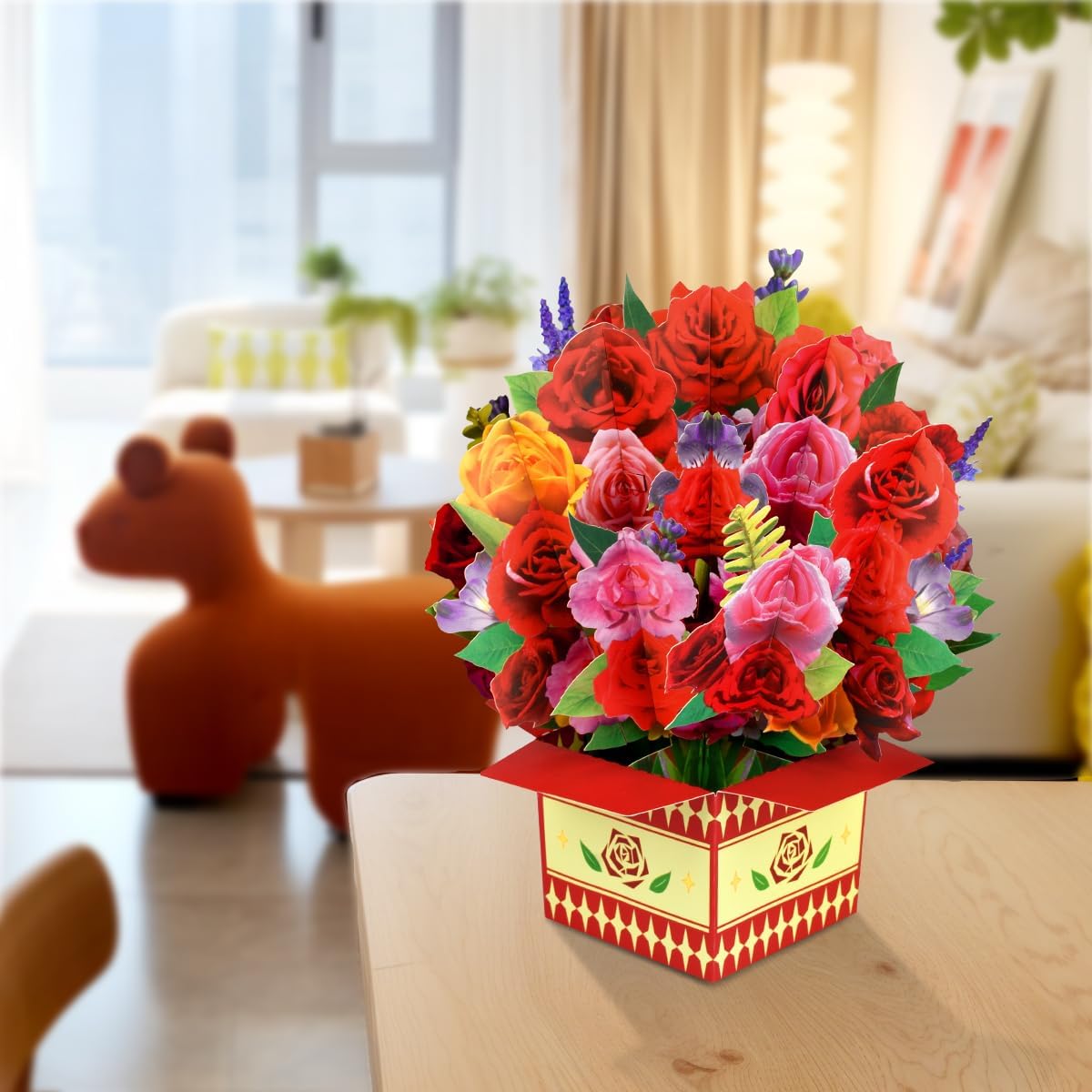 Thumbnail 3 de CNLITIHEKA Rose Pop-Up Flower Bouquet Card, 3D Design with Envelope