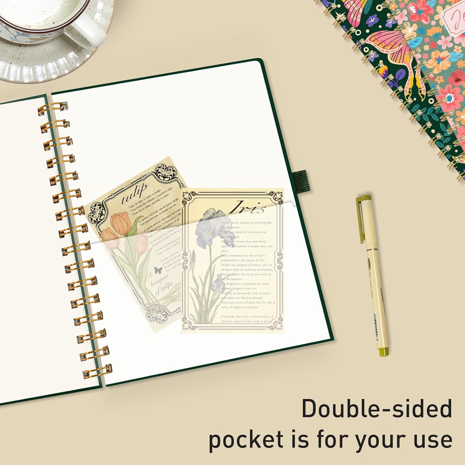 Detalle de XLOXFU Dotted Spiral Notebook A5 Journal – 140 Pages, Hardcover, Bullet Dot Grid