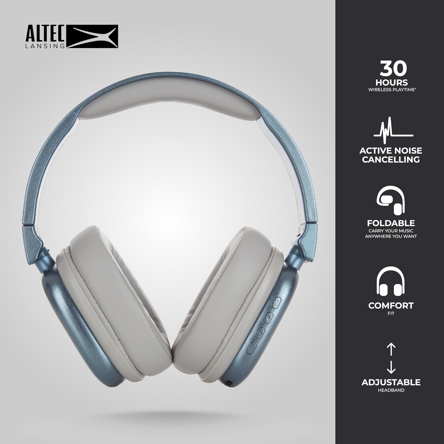 Detalle de Altec Lansing Over-Ear Headphones NanoPhones ANC 2.0