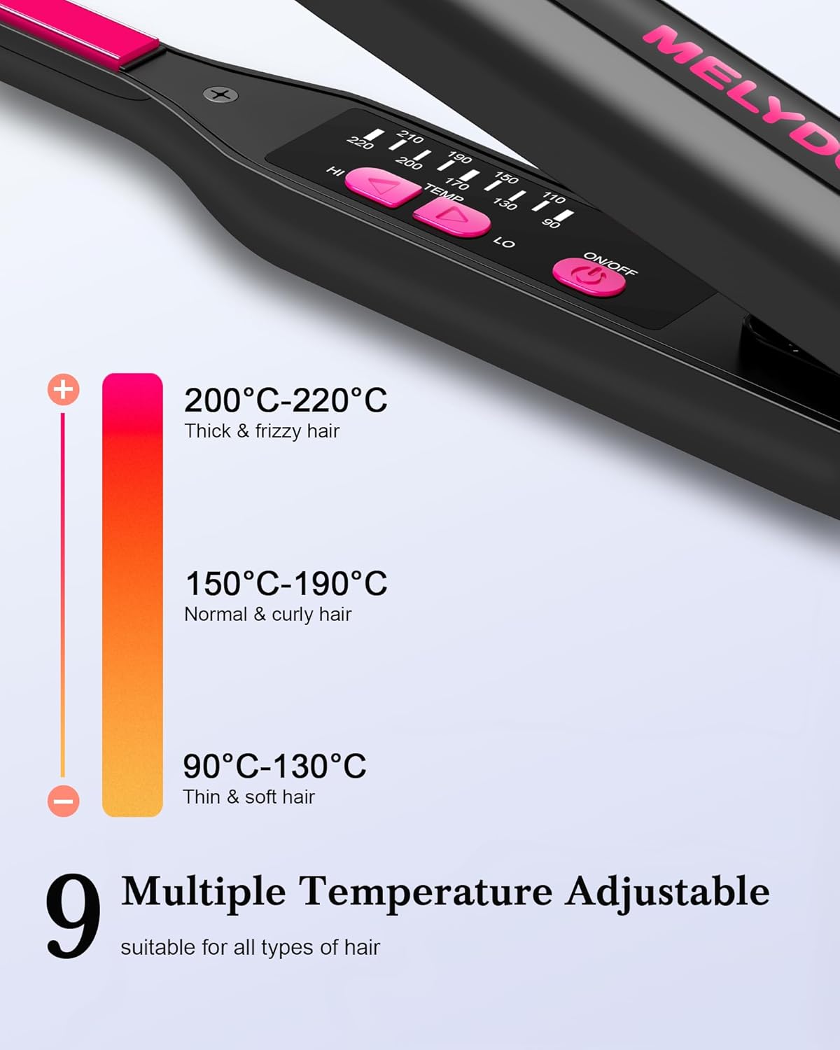 Thumbnail 3 de MELYDO Pencil Straighteners Mini Hair Straighteners and Curl 2 in 1