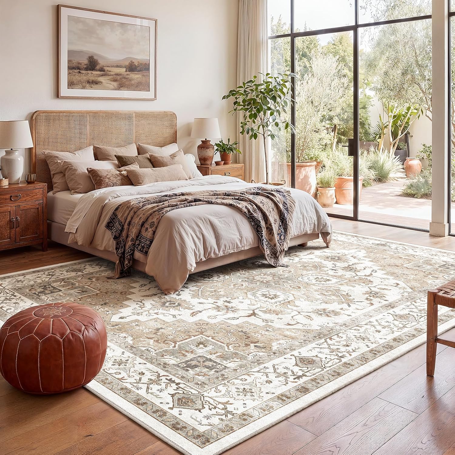 Thumbnail 6 de Amada 8x10 Area Rug: Low-Profile Vintage Living Room