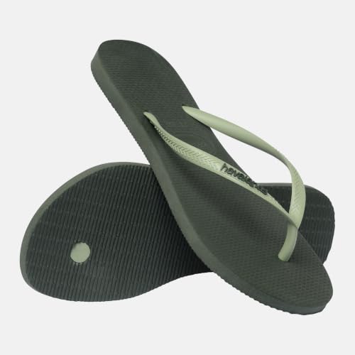 Detalle de Havaianas Slim Logo Pop Up: Chanclas con logo en contraste para mujer